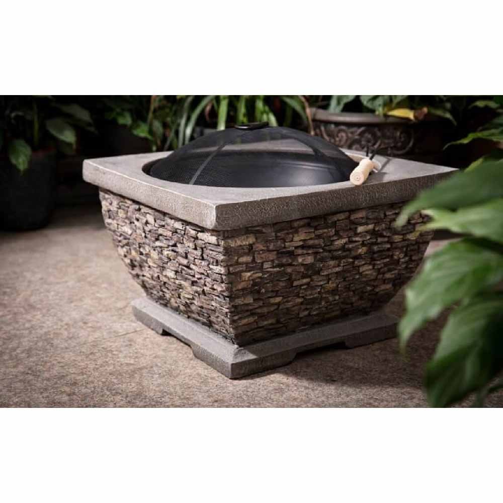 Callow Premium Wood Burning Stone Fire Pit Image 2