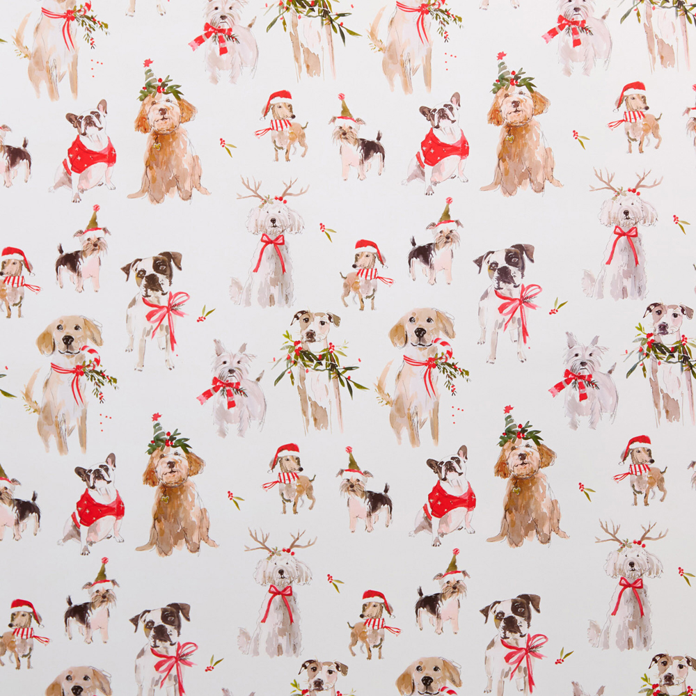 Festive Pup Gift Wrap Image 4