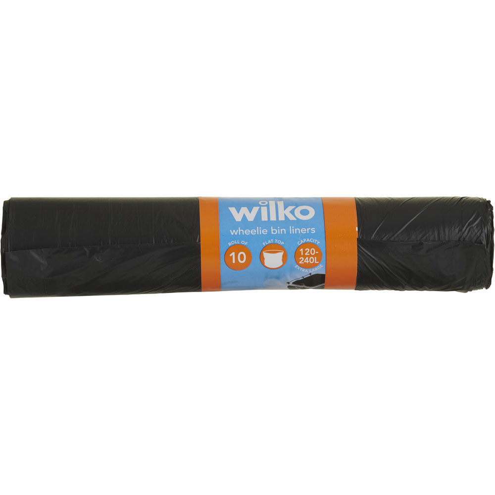 Wilko Wheelie Bin Liners Black Extra Large 10 Pack Image 2