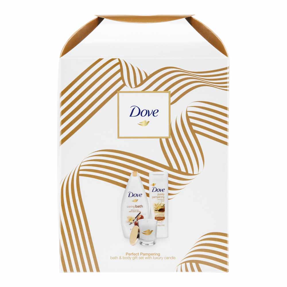 Dove Perfect Pamp Bath & Body & Candle Giftset Image 1