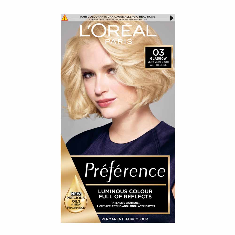 L’Oréal Paris Preference Les Blondissimes Lightest Ash Blonde 03 Permanent Hair Dye Image 1