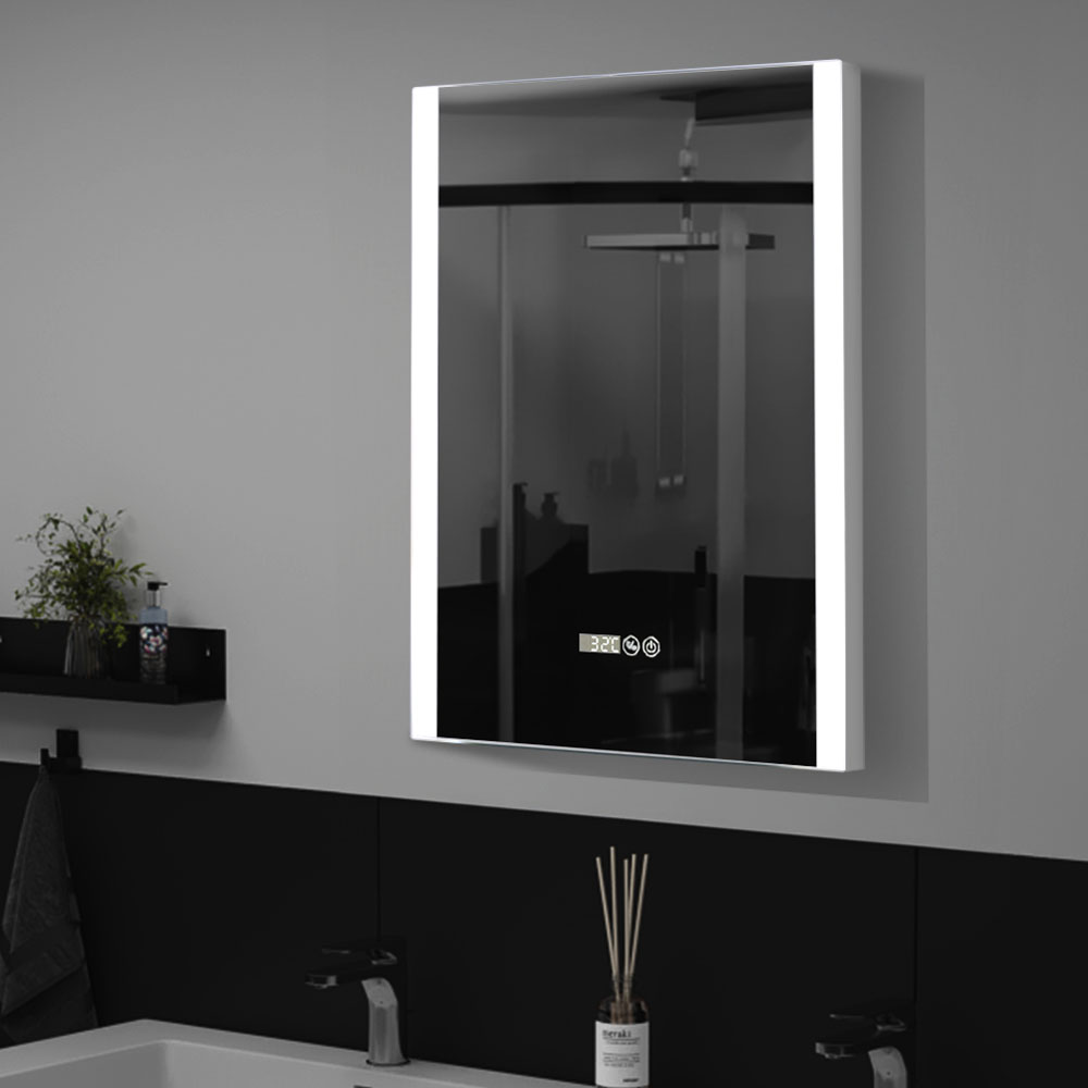 Living and Home White Aluminium 2 Sided LED Vanity Mirror Image 5