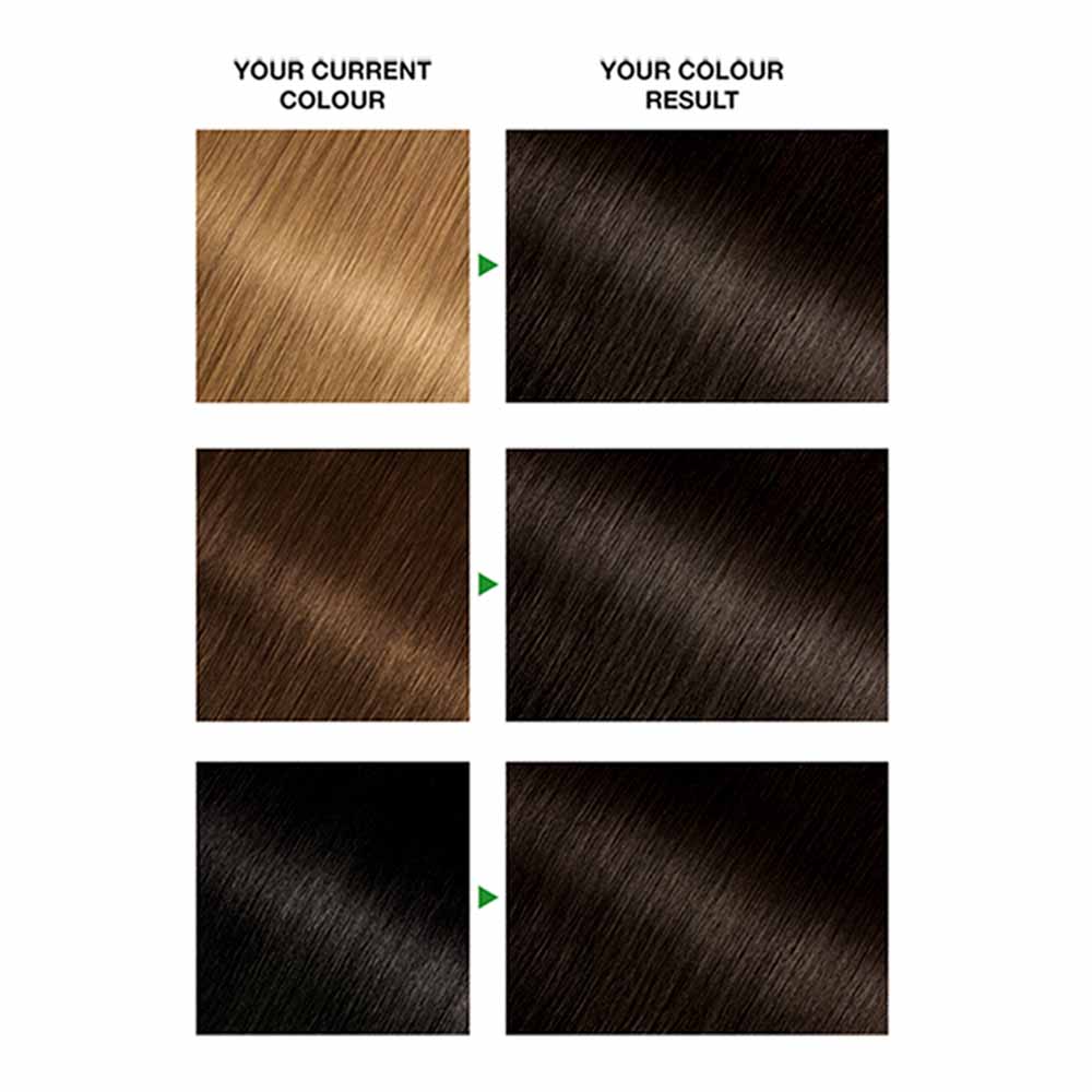 Garnier Nutrisse 3 Darkest Brown Permanent Hair Dye | Wilko