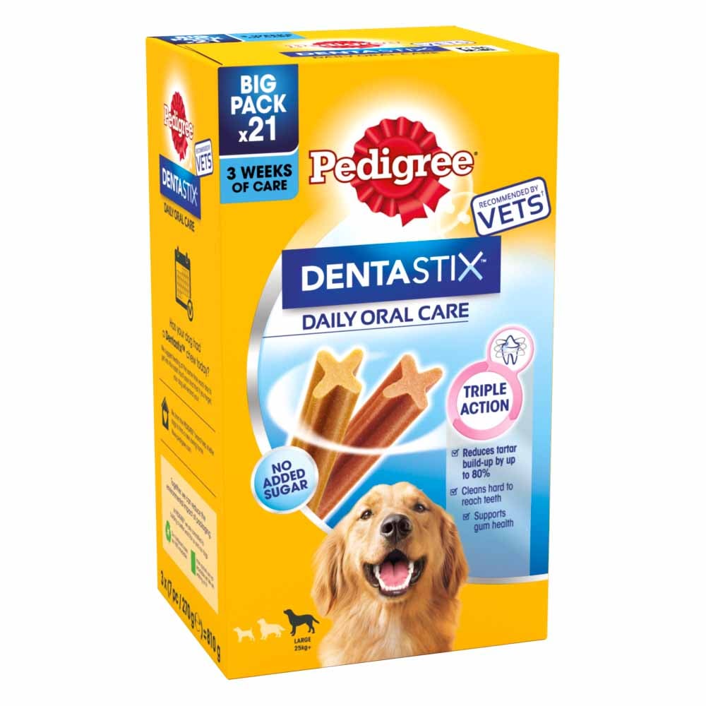 Pedigree Dentastix Daily Adult Large Dog Treats 810g Case of 4 x 21 Pack Image 4