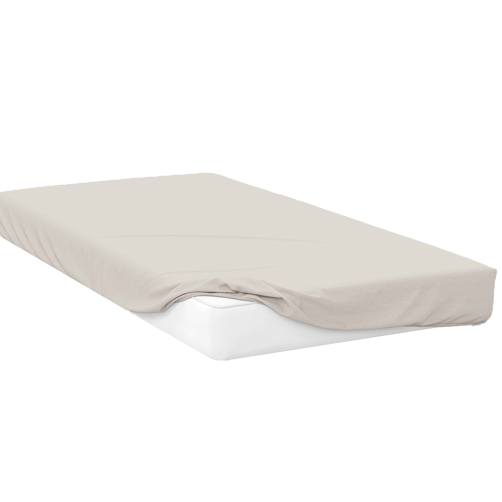 Serene Small Ivory Fitted Bed Sheet Image 1