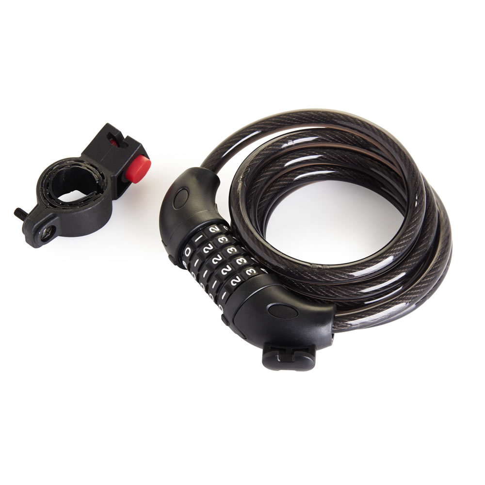 Wilko 5 Digit Combination Cable Lock 1.8m x 10mm Wilko