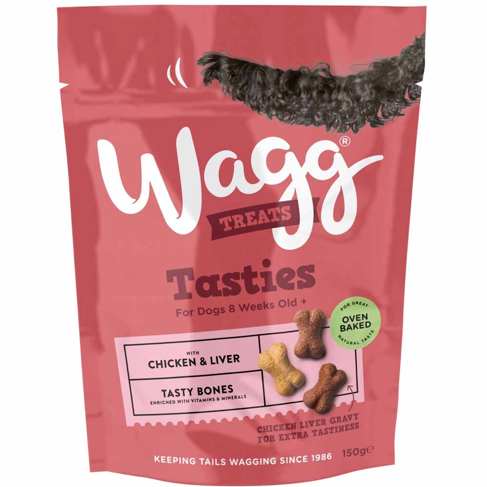 Wagg Tasty Bones Dog Treats 150g Dog Food  - wilko