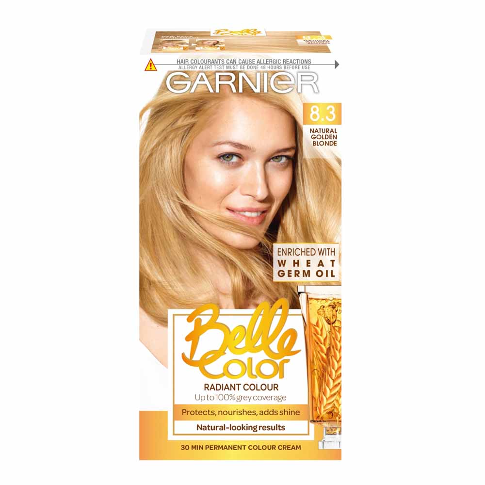 Garnier Belle Color 8.3 Natural Medium Golden Blonde Permanent Hair Dye Image 1