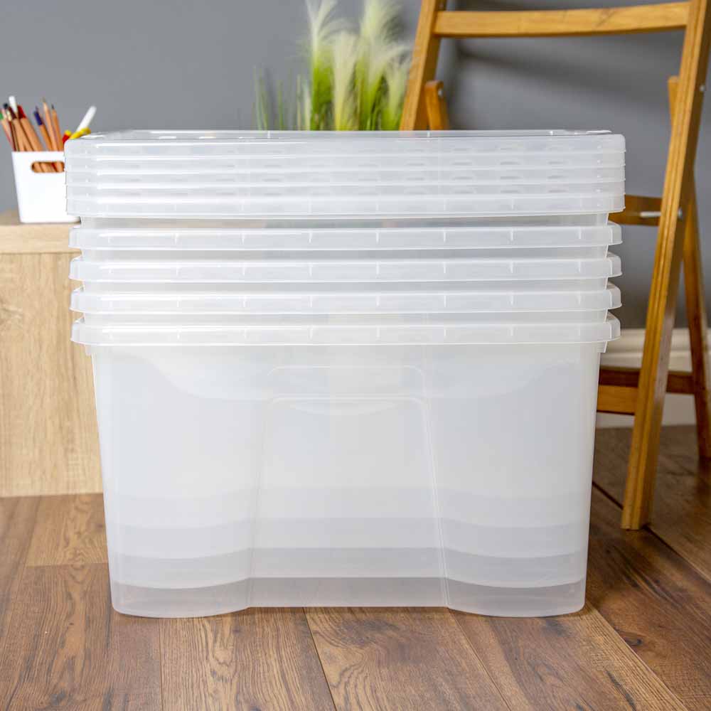 Wham 60L Crystal Storage Box and Lid 5 Pack Image 6