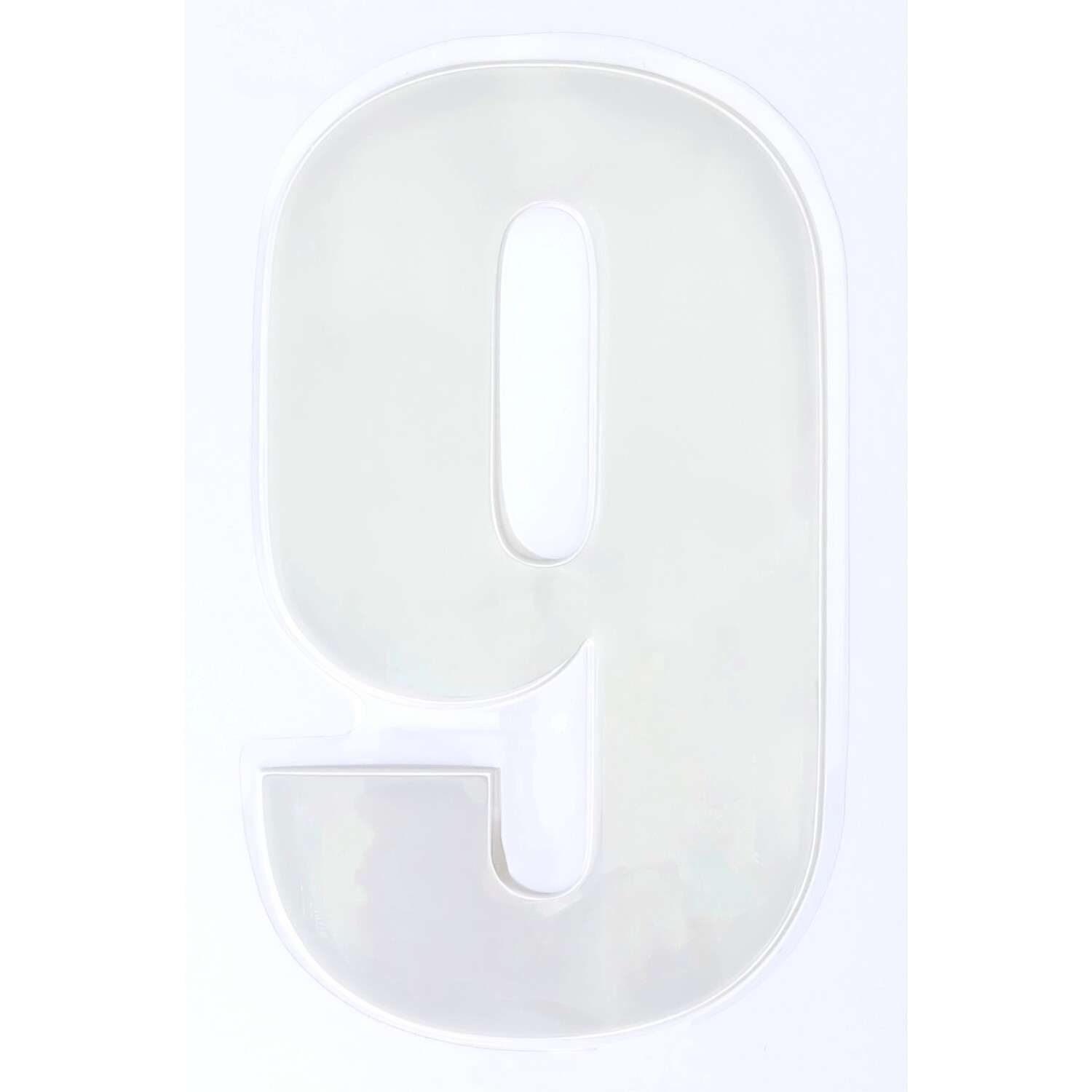 High Visibility Reflective Wheelie Bin Number White 9 Image 3