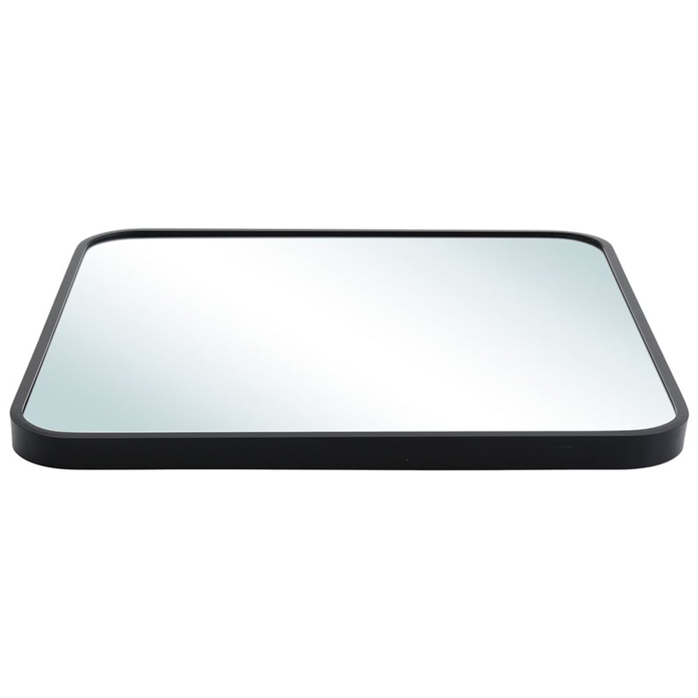 Living and Home Black Aluminium Alloy Frame Square Wall Mirror 40 x 40cm Image 4