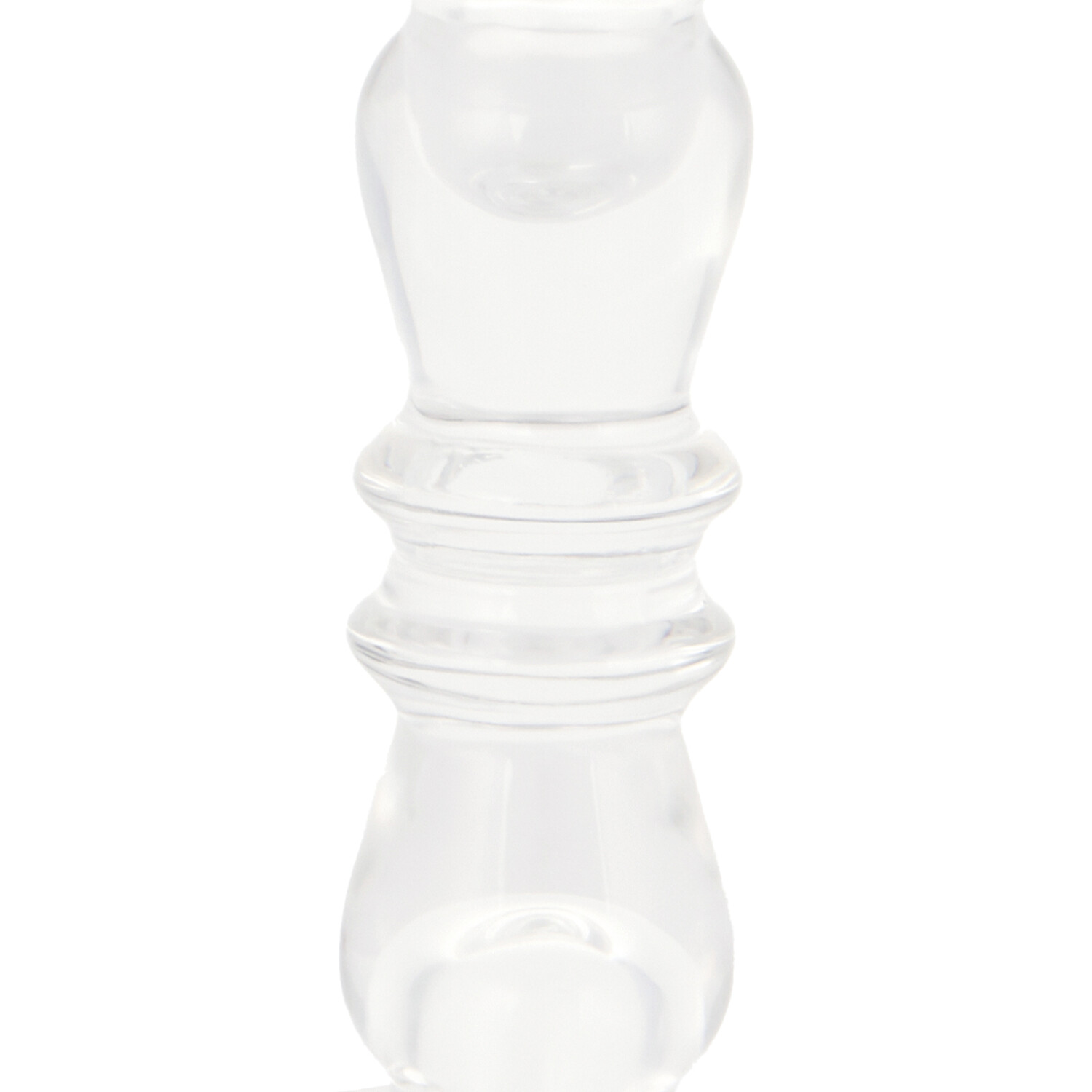 Clear Glass Pillar Candle Holder Image 4
