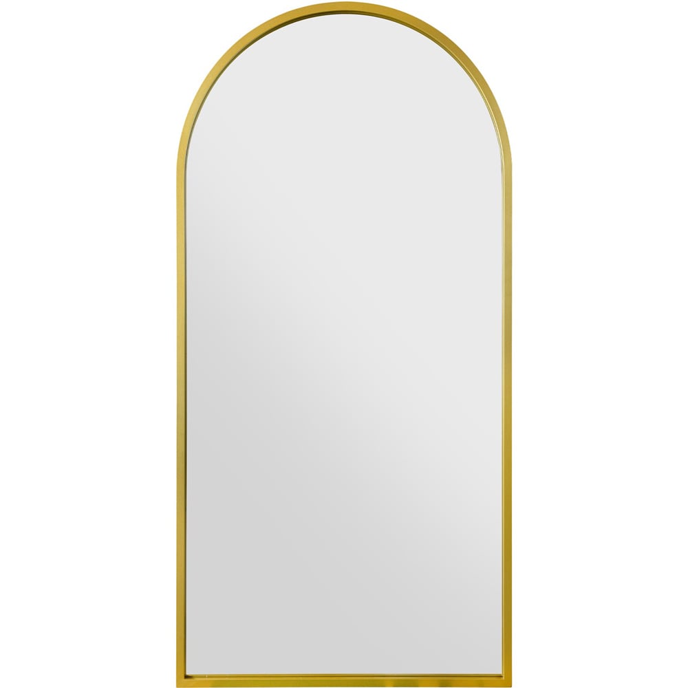The Arcus Gold Arched Leaner Wall Mirror 160 x 80cm Image 1