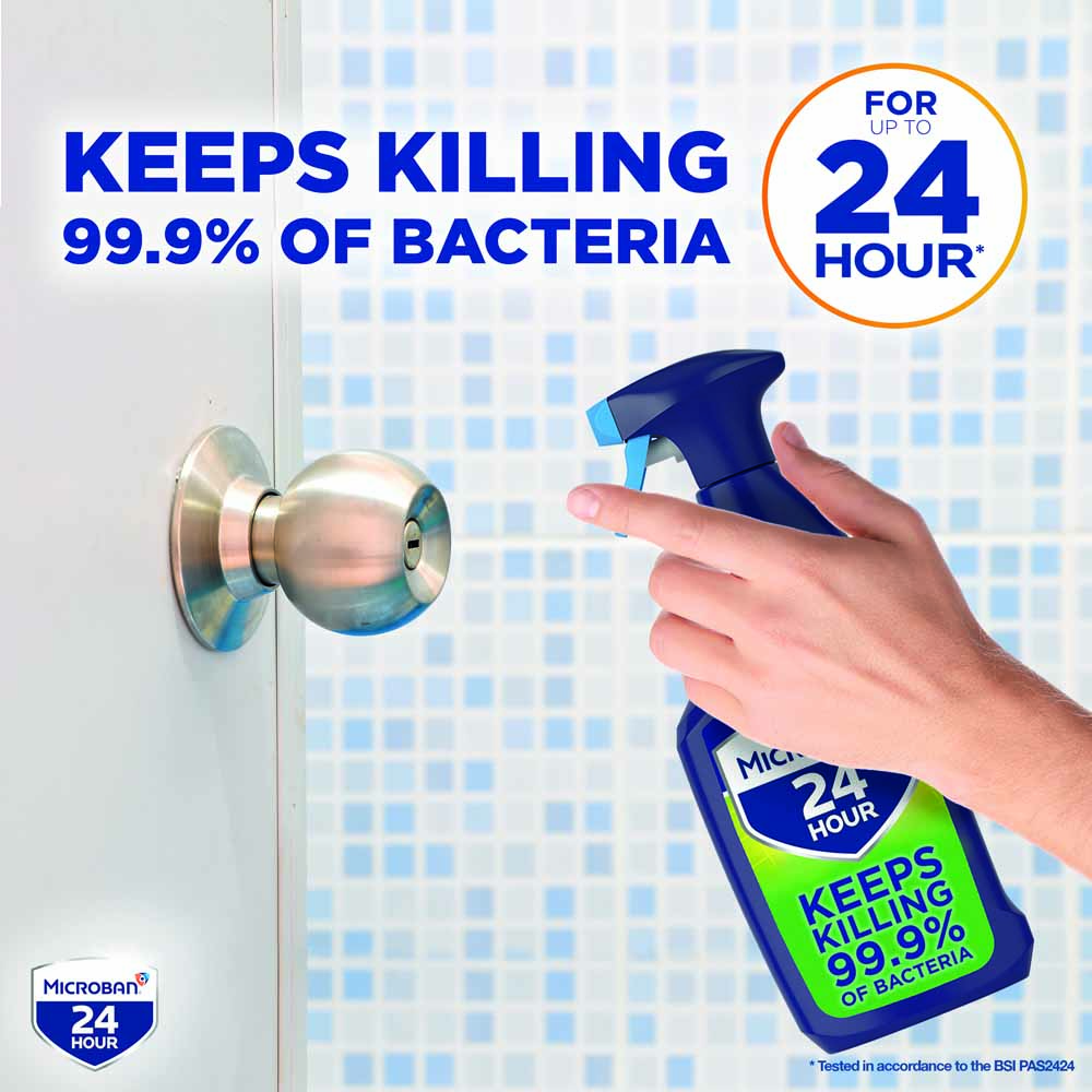 Microban Antibacterial Bathroom Cleaner Fresh Spray 750ml Image 3