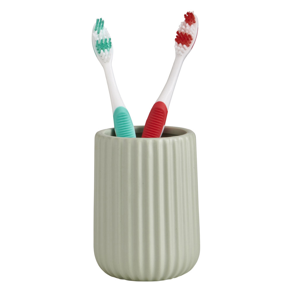 Wilko Sage Green Ribbed Tumbler Wilko