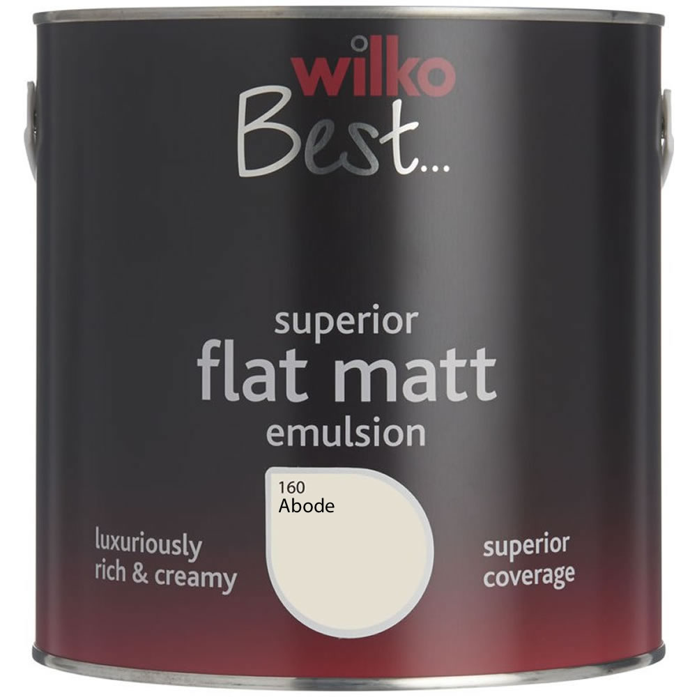 Wilko Abode Flat Matt Emulsion Paint 2.5L Image 1