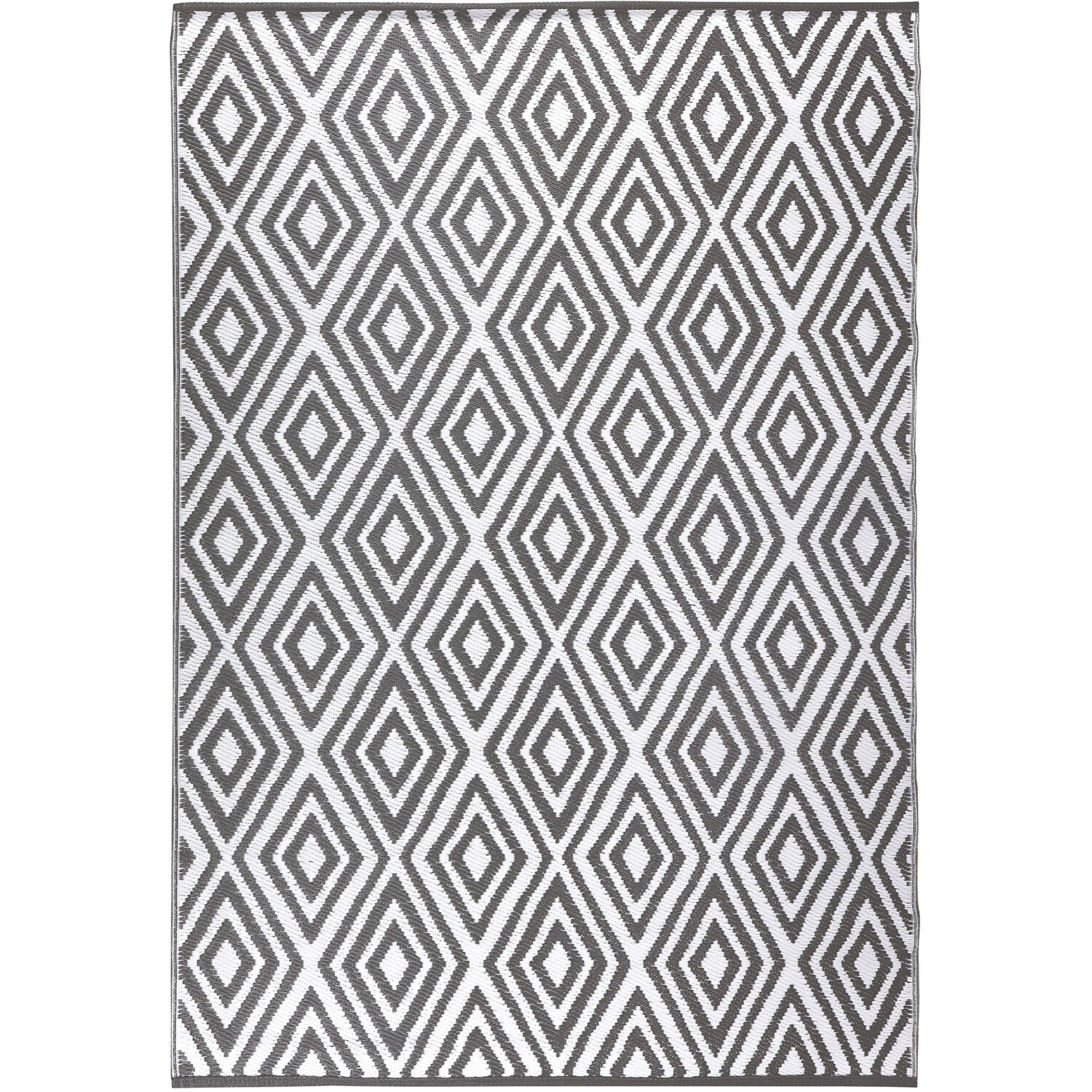 Hamilton Geo Reversible Outdoor Rug - Charcoal Grey Image 1