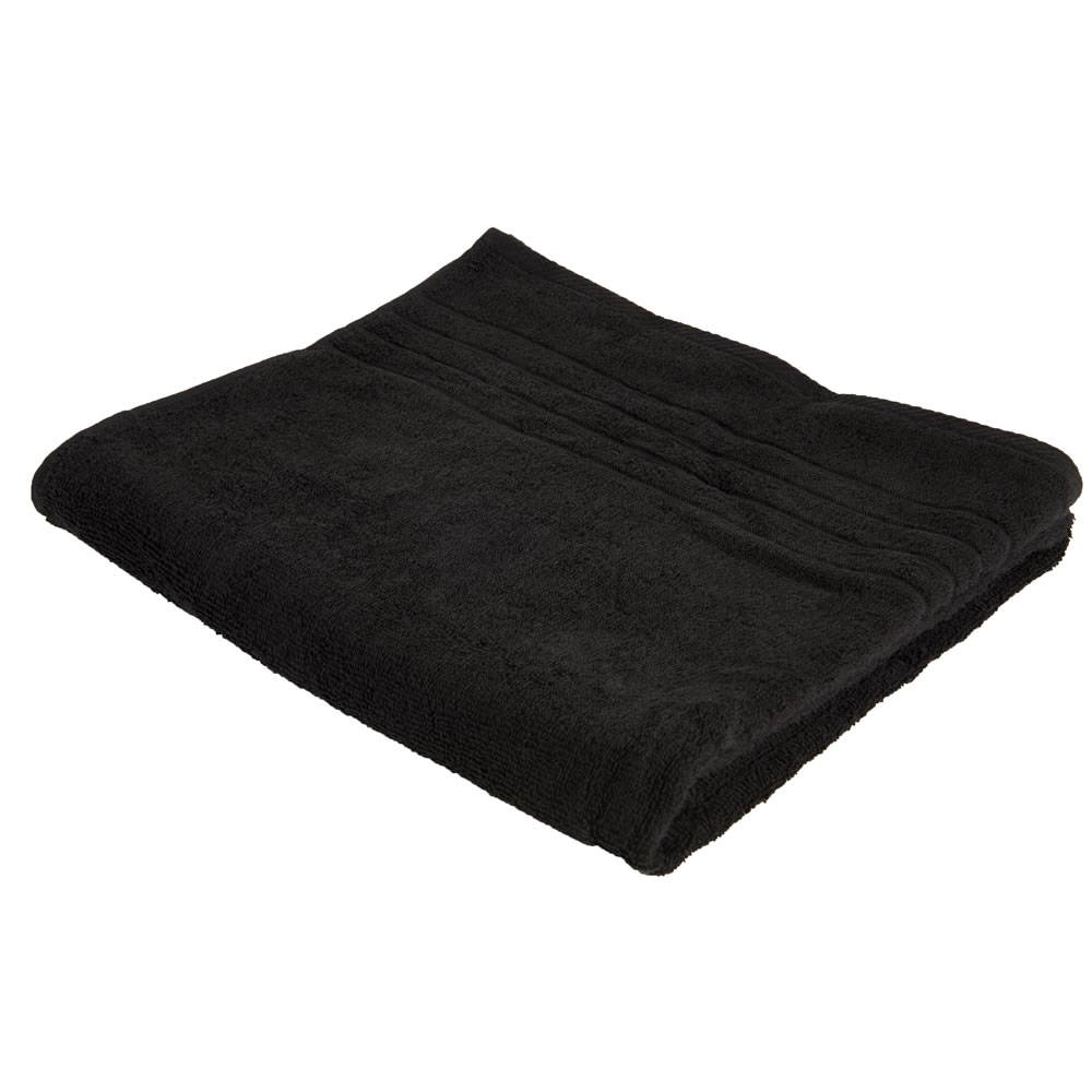 Wilko Black Bath Towel Image 1