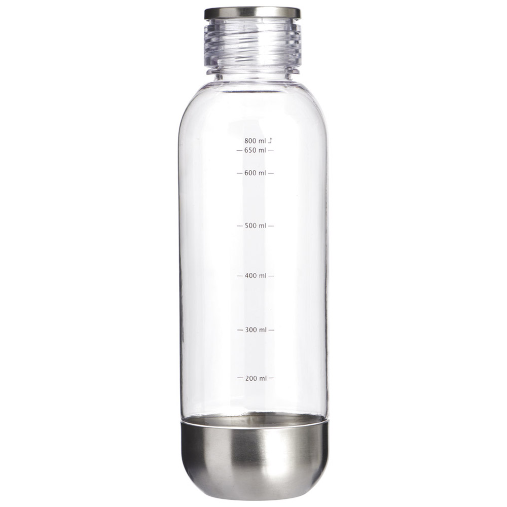 Wilko 800ml Clear Water Bottle Image 1