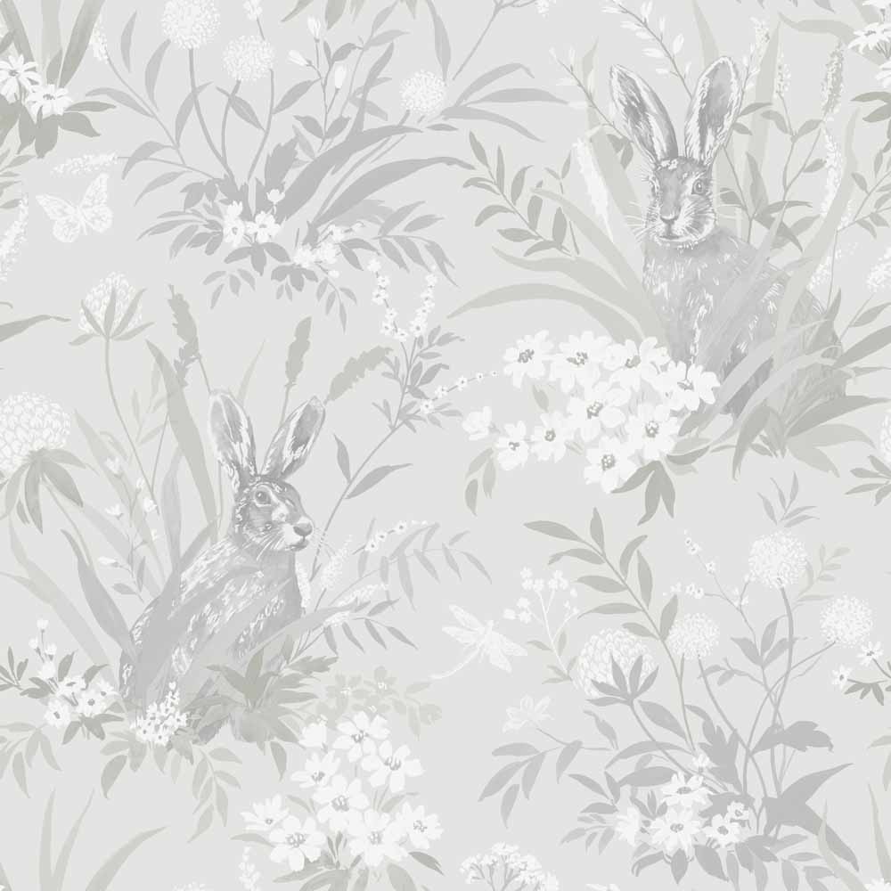 Holden Decor Aayla Hares Grey Wallpaper Image 1