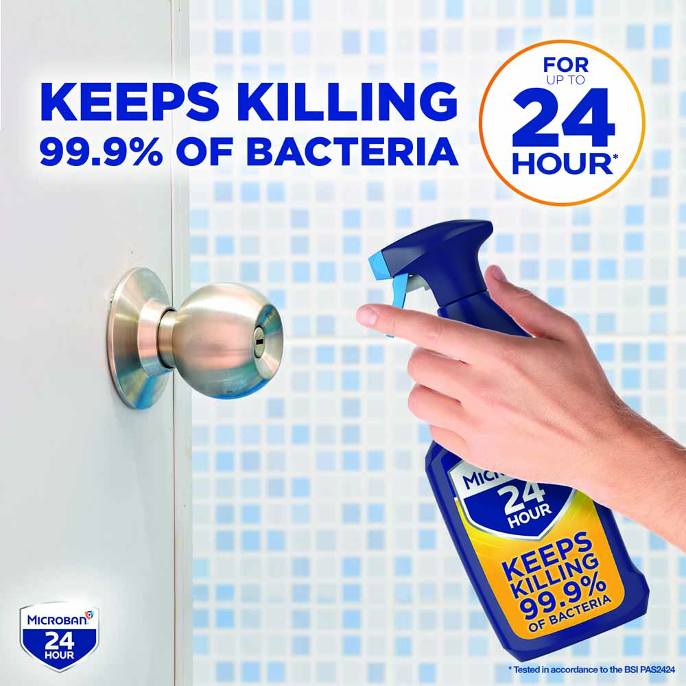 Microban Antibacterial Bathroom Cleaner Citrus Spray 750ml Image 3