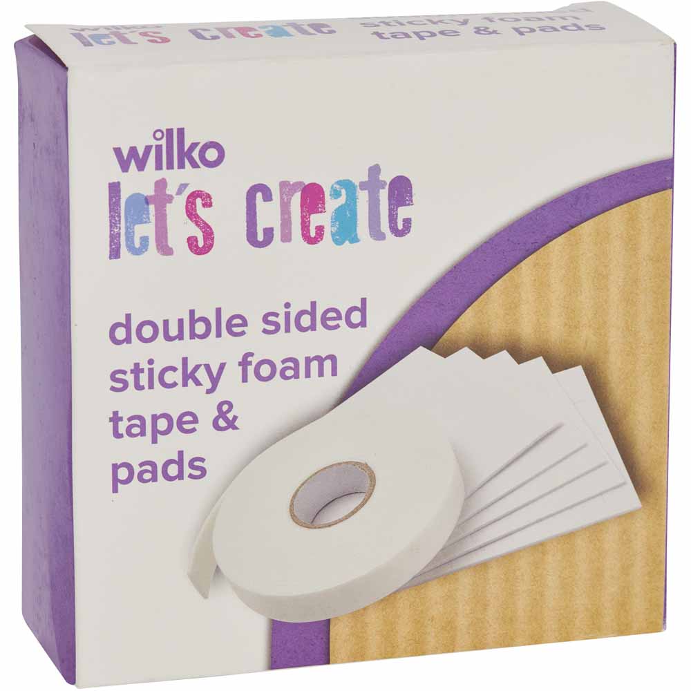 Wilko Double Sided Sticky Foam Tape and Pads Image 2