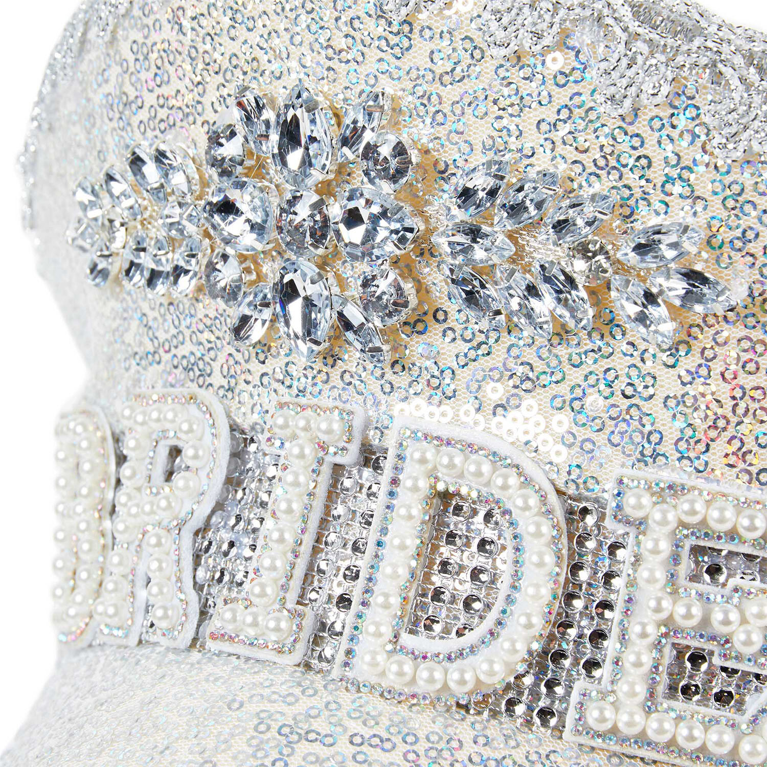 Bridal Party Hat - Silver and White Image 5