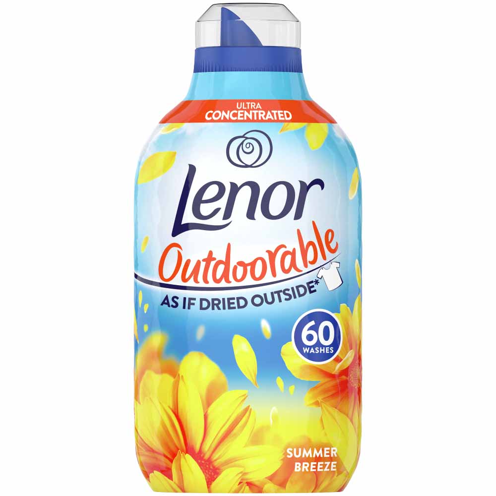 Lenor Outdoorable Summer Breeze Fabric Conditioner 60 Washes 840ml Image 2