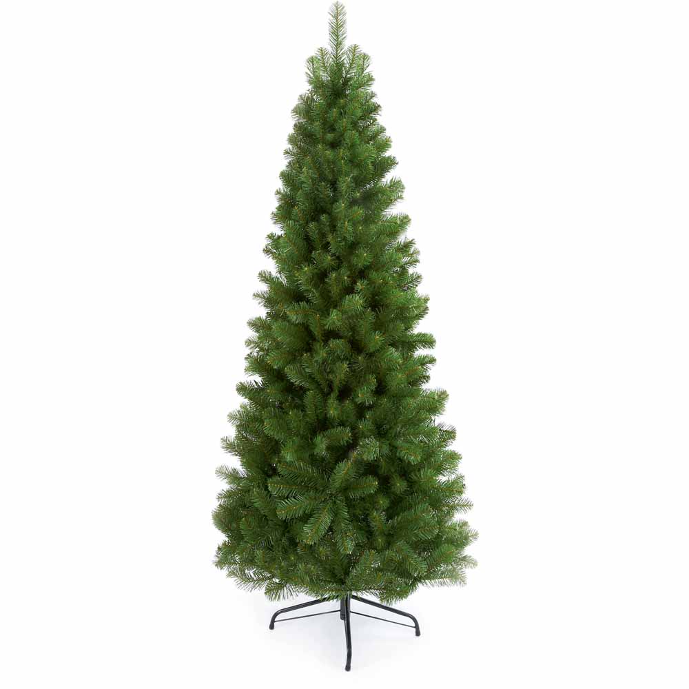 Premier 2.1m Full Foliage and Hinged Branches 822 Tips Spruce Pine Christmas Tree Image 1