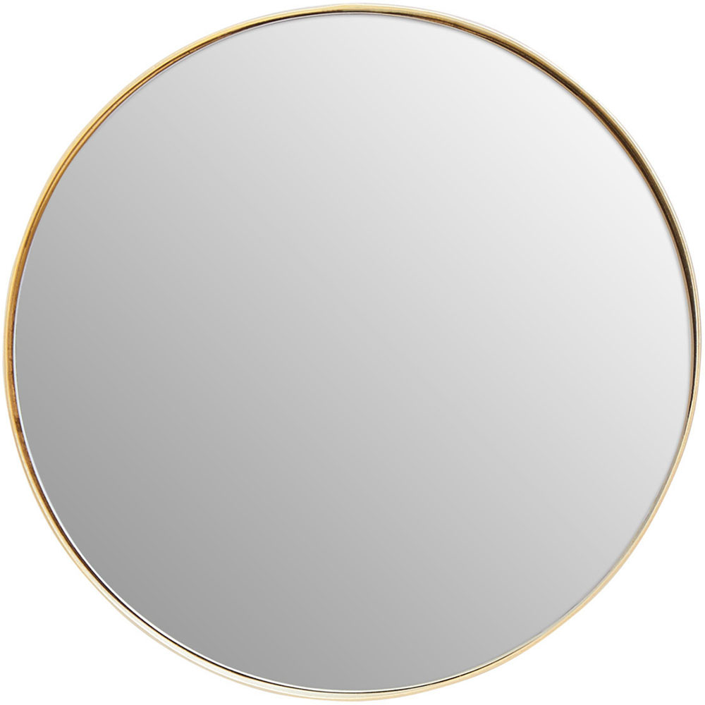 Premier Housewares Gold Cindy Medium Round Wall Mirror Image 1