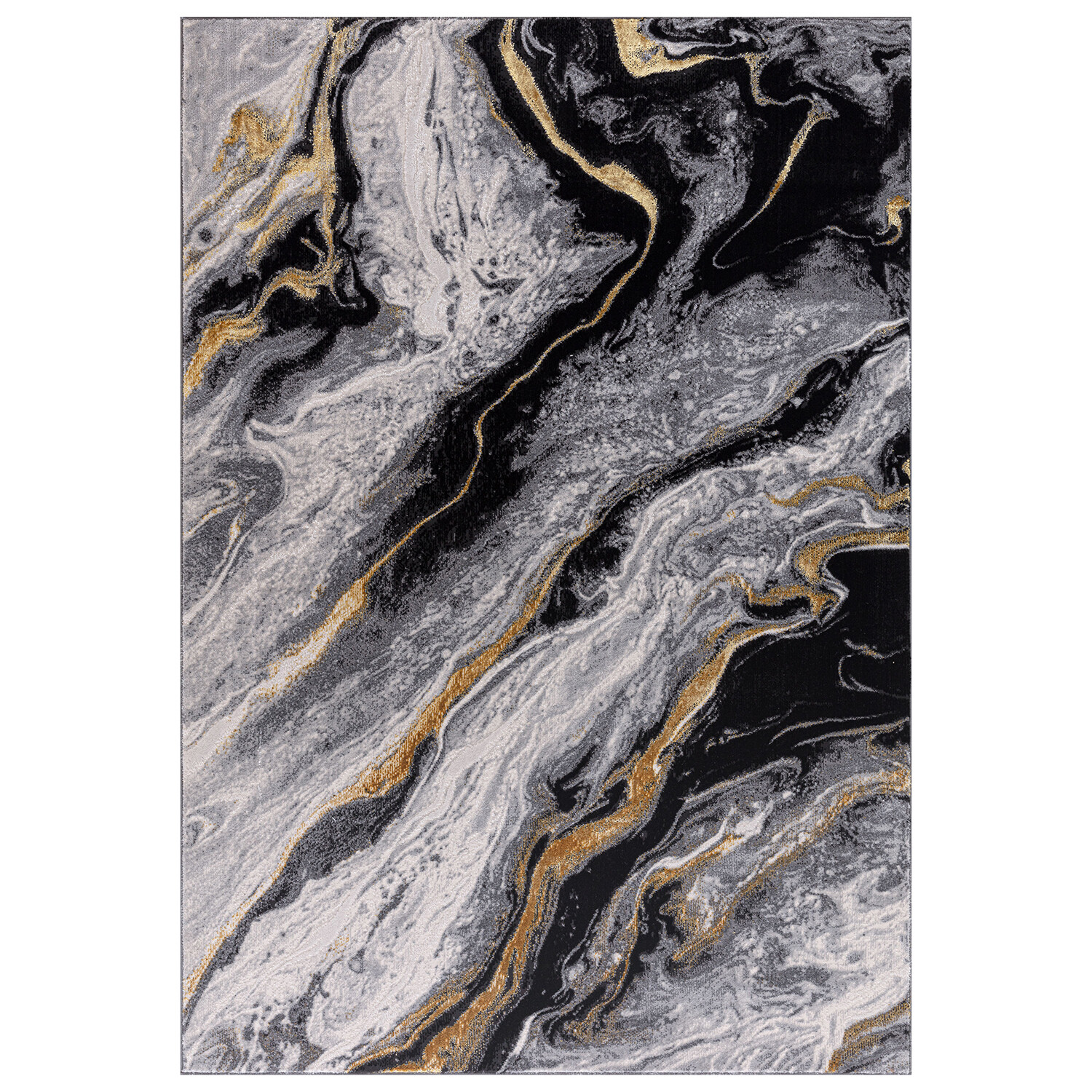 Sunset Marble Rug Monochrome - Multicolour / 120cm Image 1
