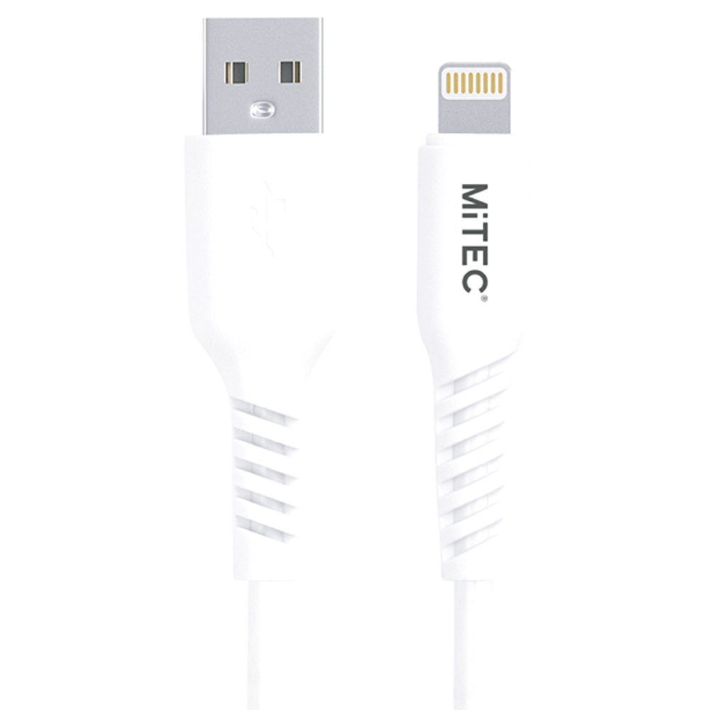 MiTEC USB A In White Car Charger with 1M MFI Lightning Cable Image 3