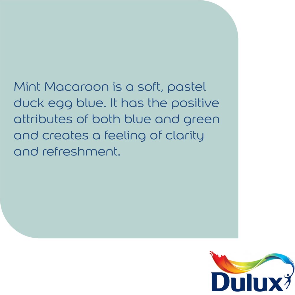 Dulux Walls & Ceilings Mint Macaroon Silk Emulsion Paint 2.5L Image 6