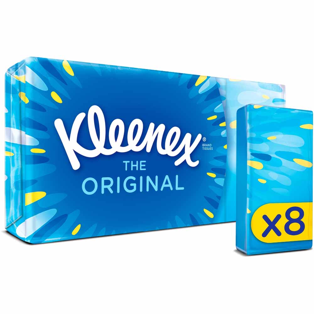 Kleenex Original Pocket Tissues 8 pack Wilko