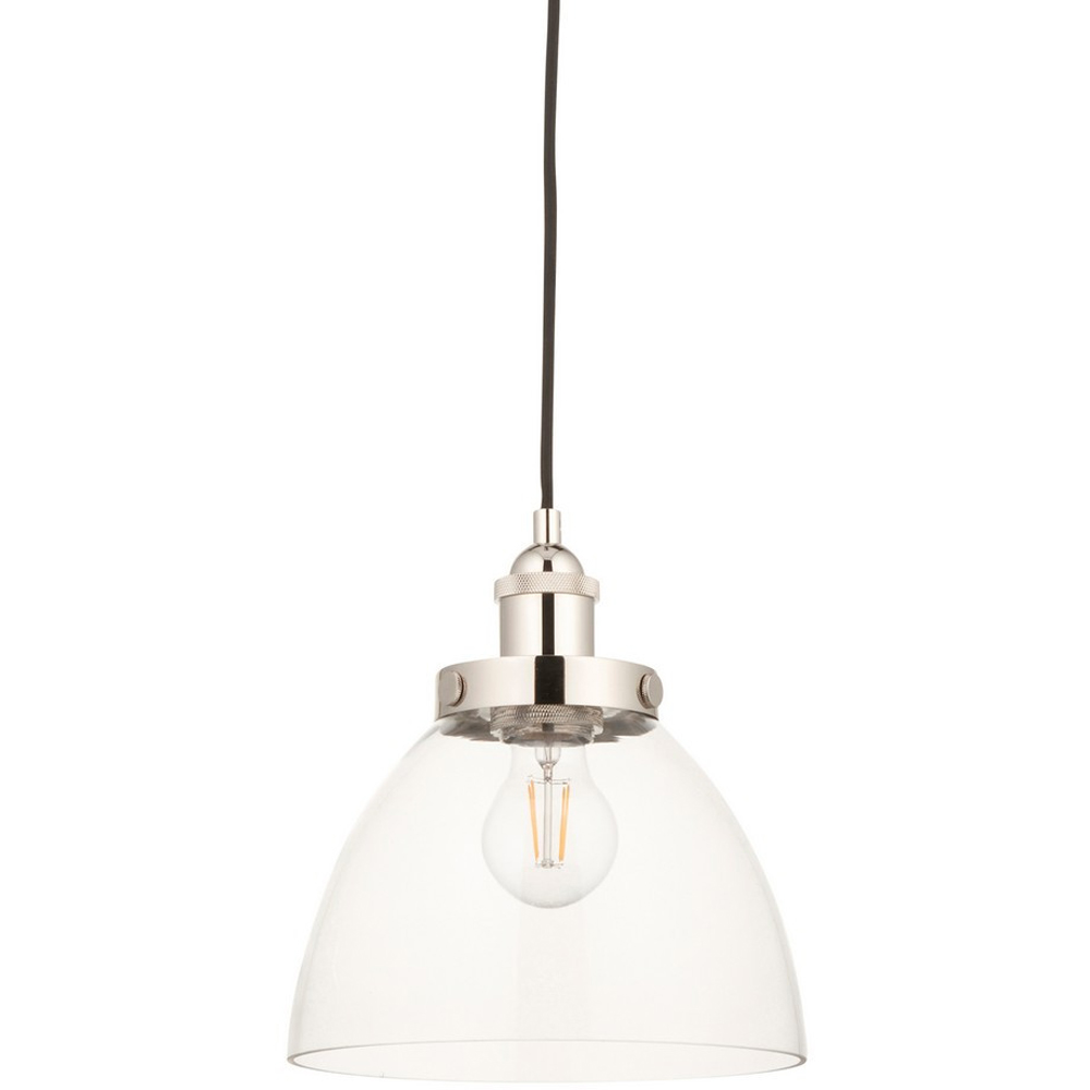 Merano Parma Bright Nickel Glass Pendant Ceiling Lamp Image 3