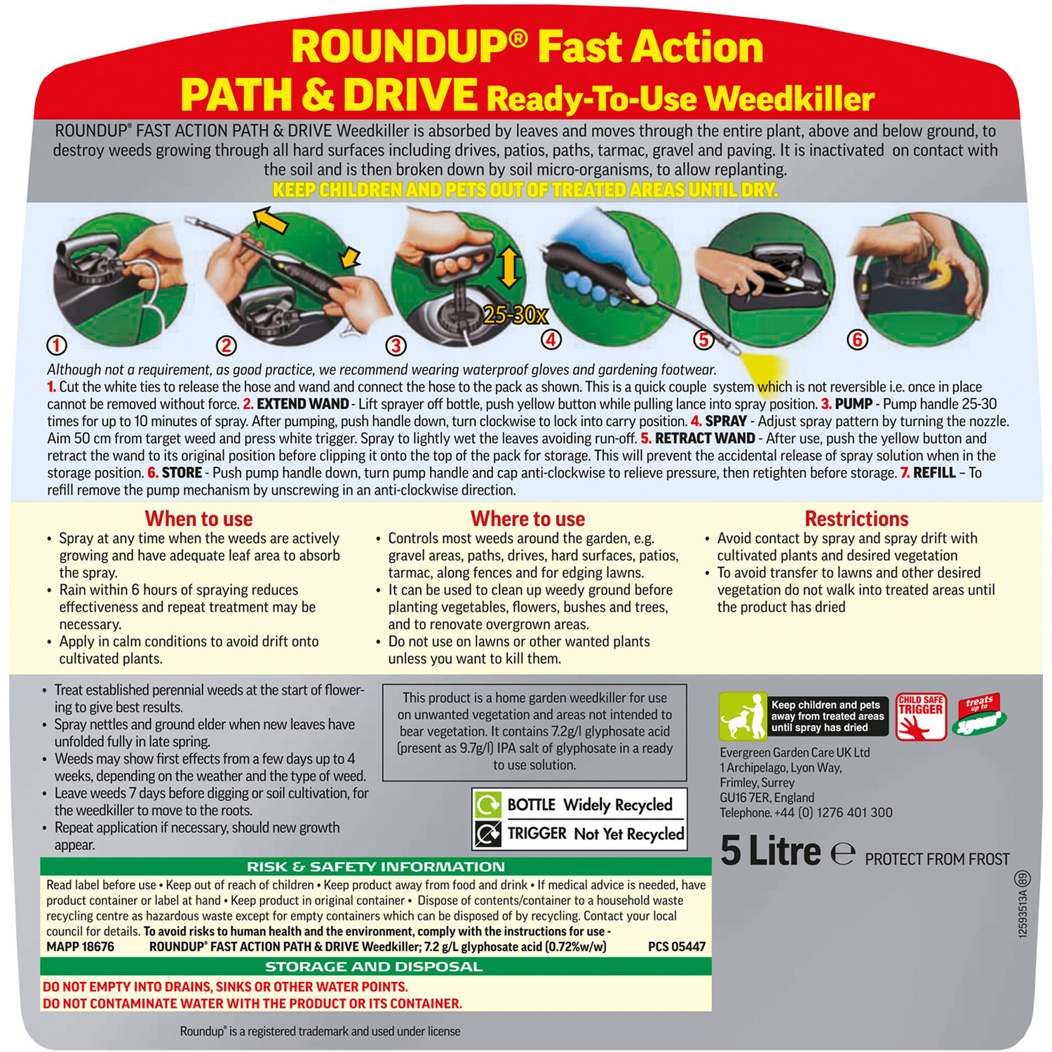 Roundup Path Weedkiller - 5l Image 2