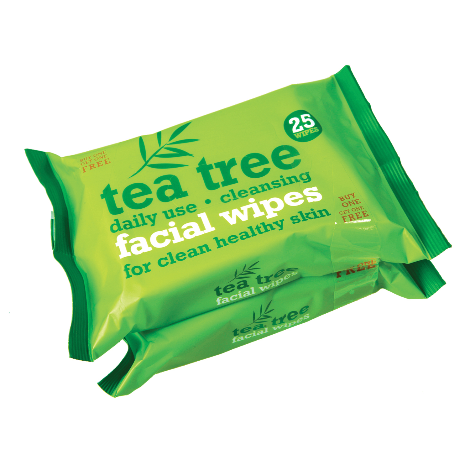 Tea Tree Face Wipes 2 Pack Image