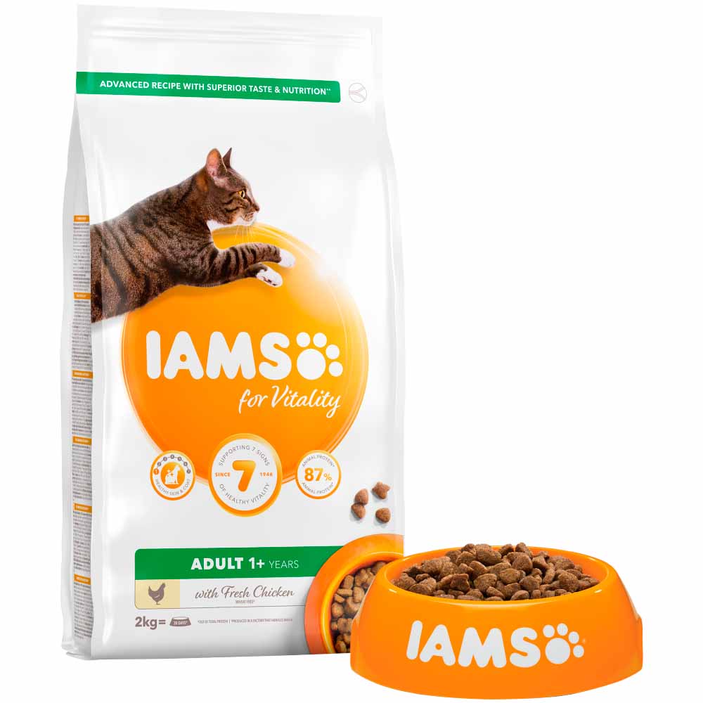IAMS Vitality Fresh Chicken Adult Dry Cat Food 2kg Image 3