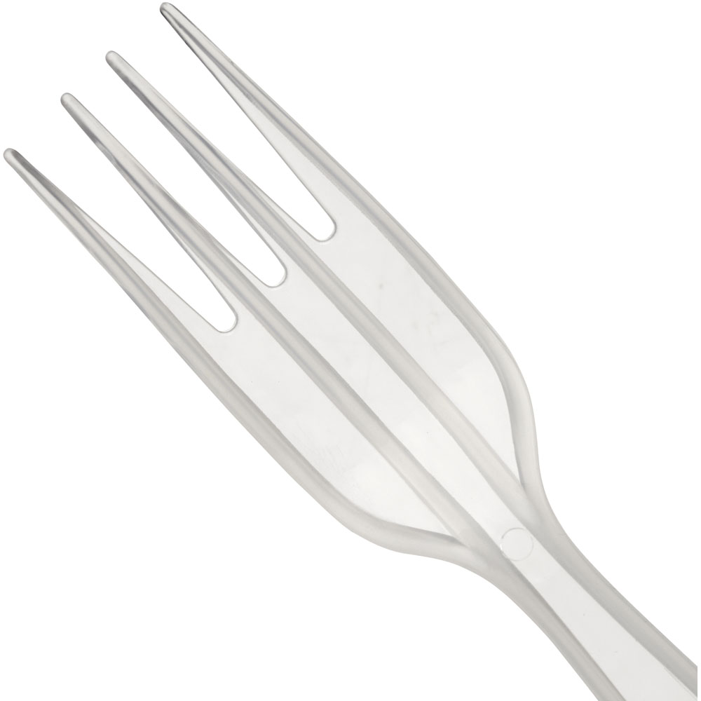 Wilko 30 Pack Reusable Plastic Forks Image 3