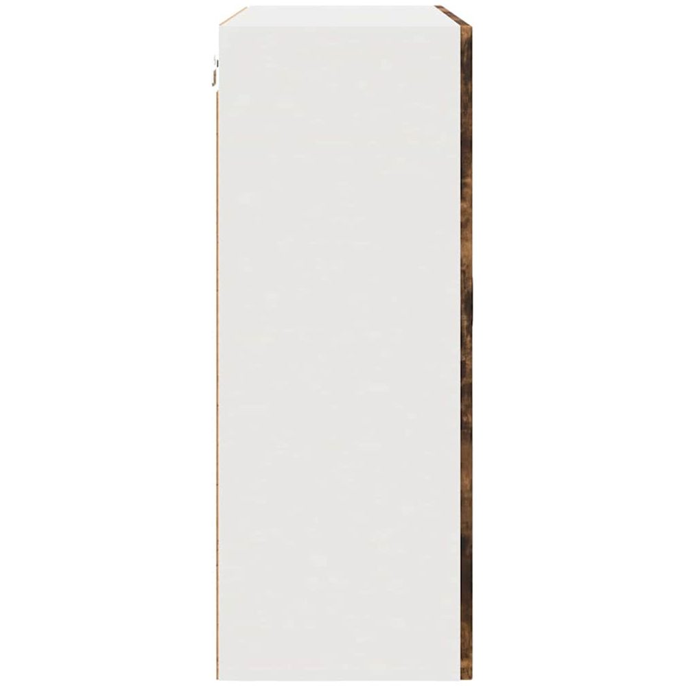 vidaXL 2 Glass Door Smoked Oak Kitchen Wall Cabinet Image 6
