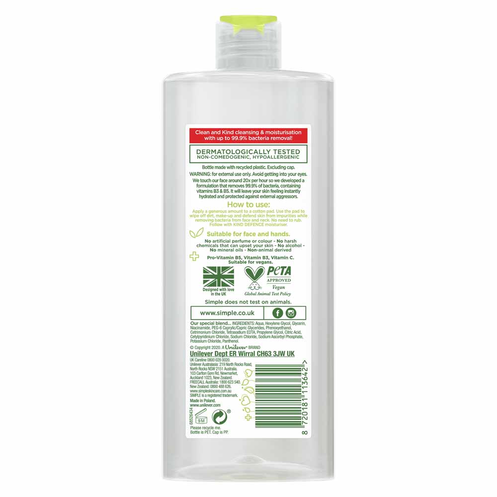 Simple Antibac Micellar Water 400ml Image 3