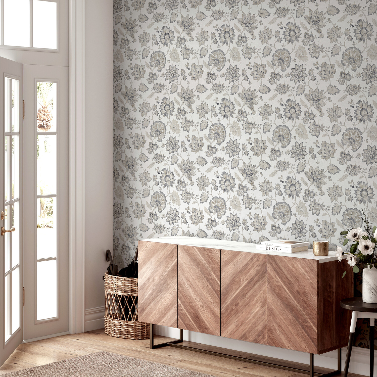 Soft Jacobean Trail Wallpaper - Soft Grey Image 5