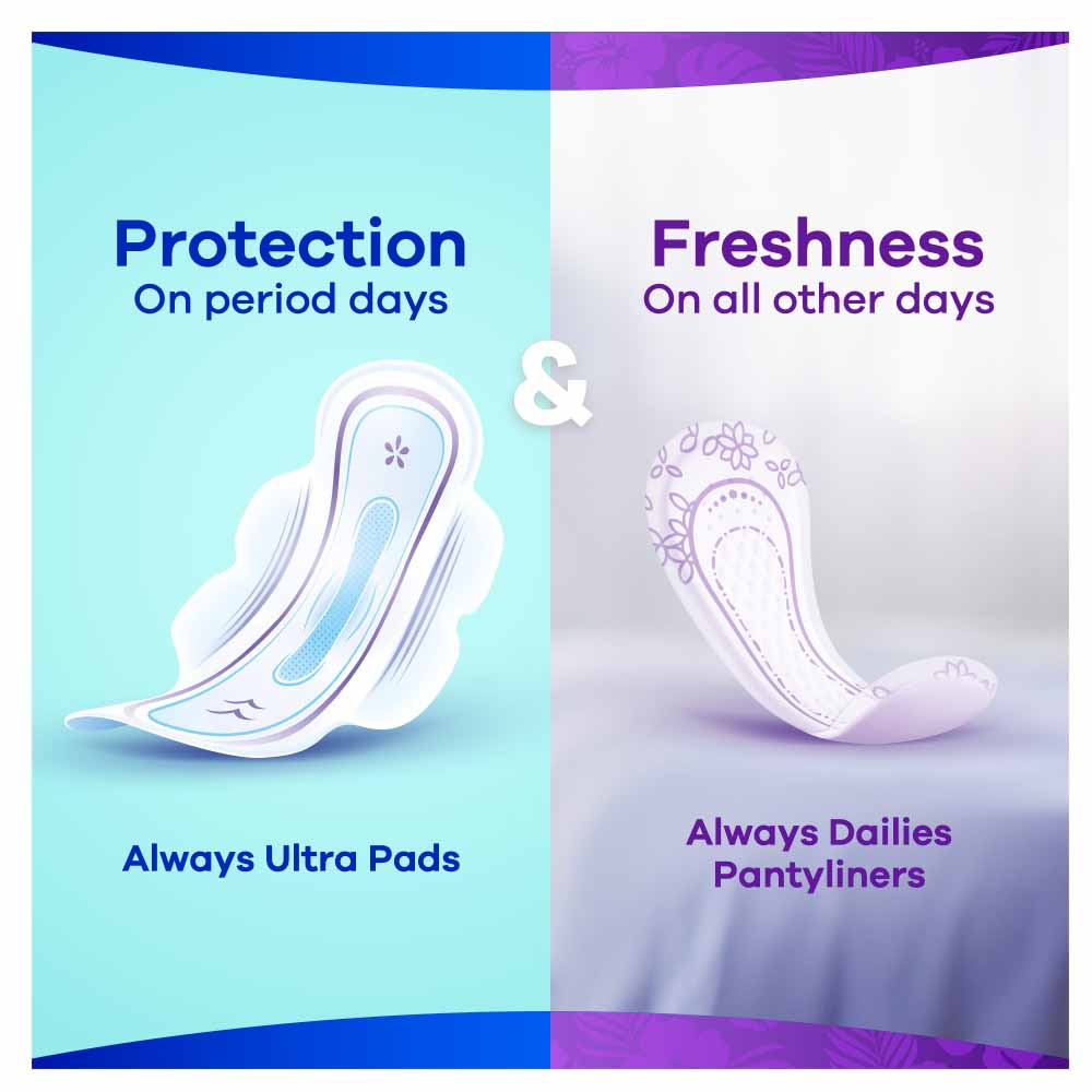 Always Dailies Fresh and Protect Normal Panty Liners 60 Pack Image 7