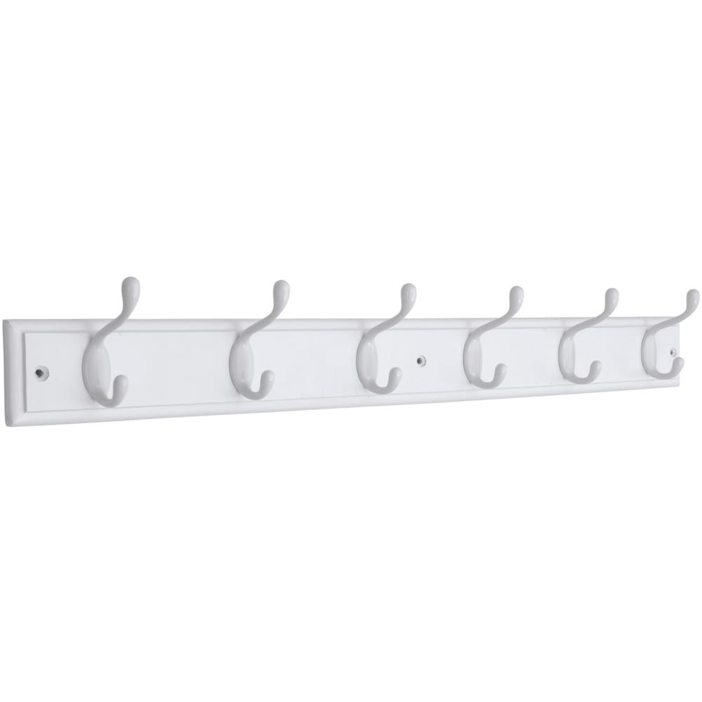 Headbourne Keypak White 6 Hook Coat Rail Image 1
