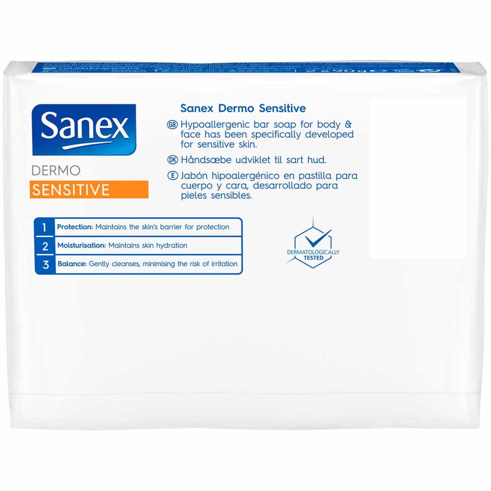 Sanex Dermo Sensitive Skin Hypoallergenic Bar Soap Image 3