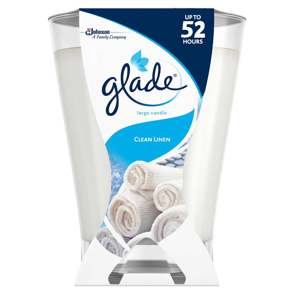 Glade Candle Clean Linen 8oz Image