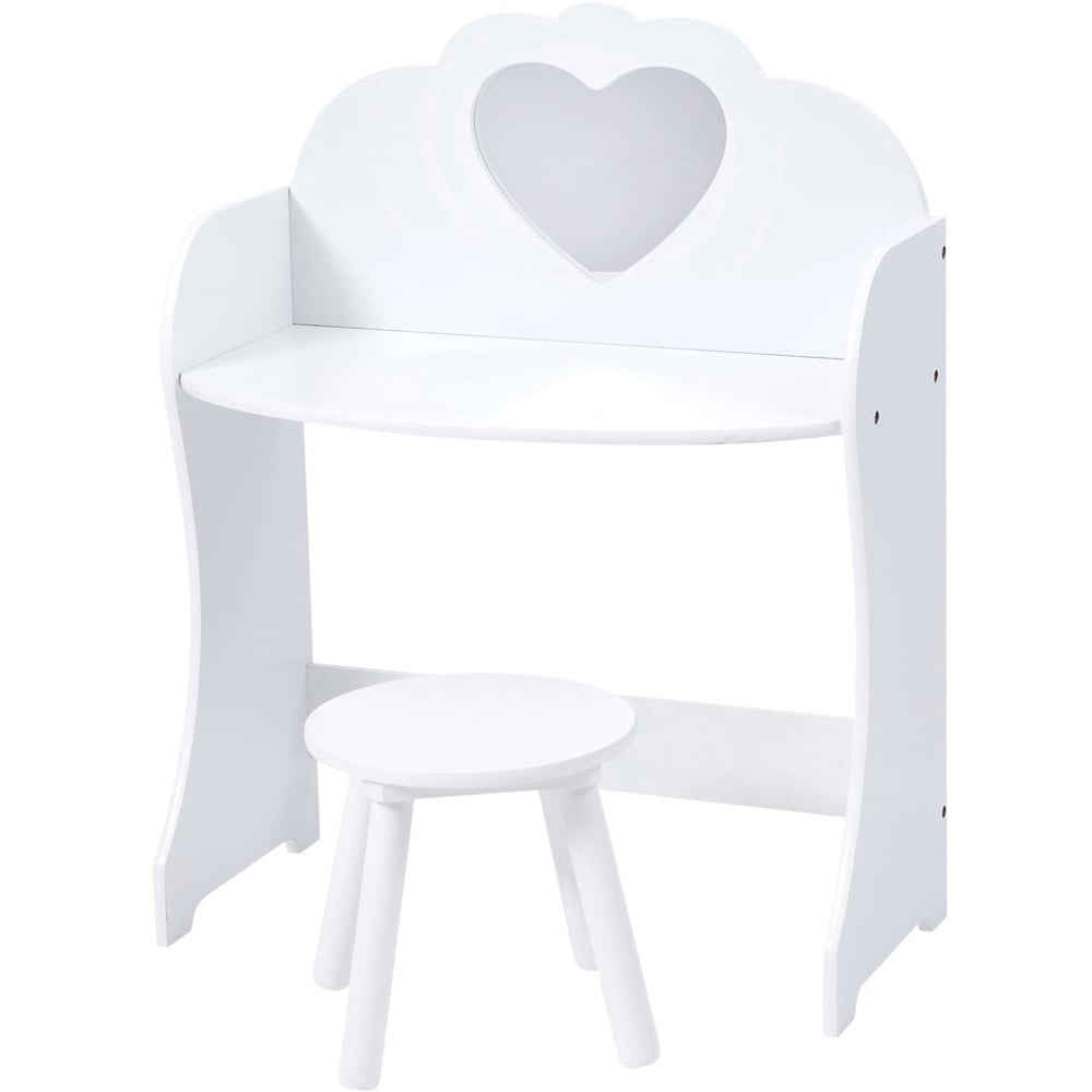 Liberty House Toys Kids White Dressing Table with Stool Image 2