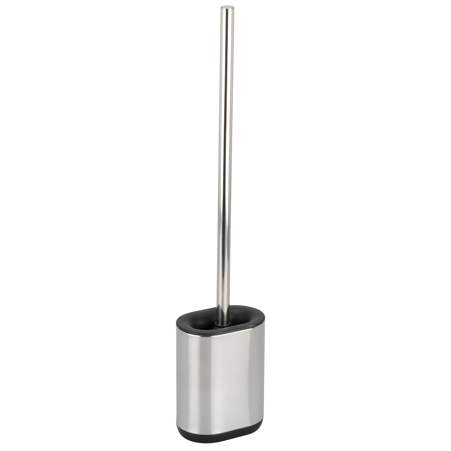 Silver Flat Toilet Brush Holder Image 1