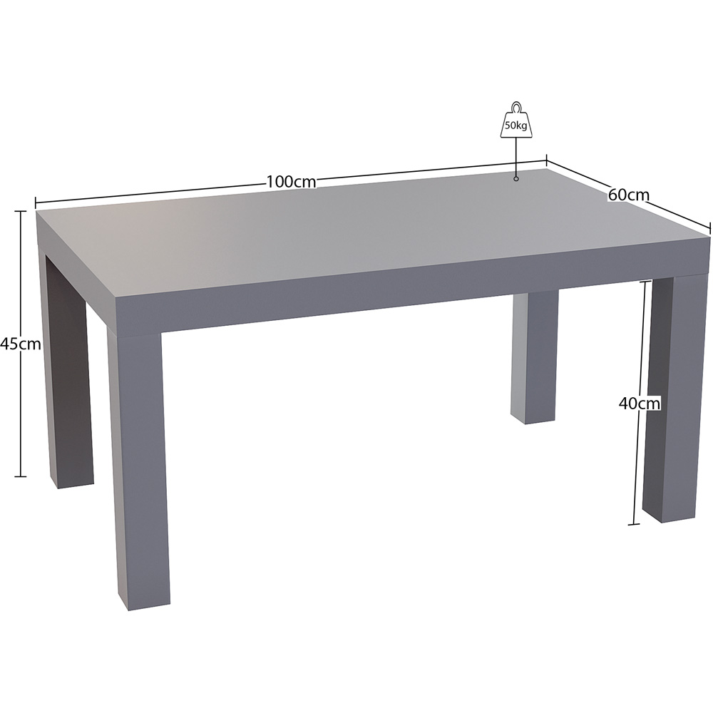 Vida Designs Beeston Grey Coffee Table Image 9