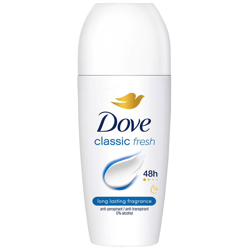 Dove Classic Fresh Anti-Perspirant Roll On 50ml 36 Pack Image 2